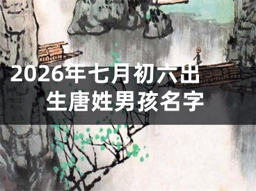 2026年七月初六出生唐姓男孩名字