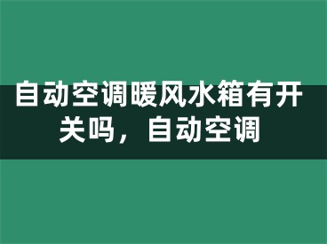 自动空调暖风水箱有开关吗，自动空调