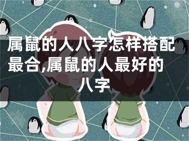 属鼠的人八字怎样搭配最合,属鼠的人最好的八字