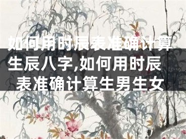 如何用时辰表准确计算生辰八字,如何用时辰表准确计算生男生女