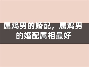 属鸡男的婚配,属鸡男的婚配属相最好