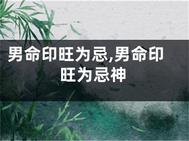 男命印旺为忌,男命印旺为忌神