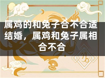 属鸡的和兔子合不合适结婚,属鸡和兔子属相合不合