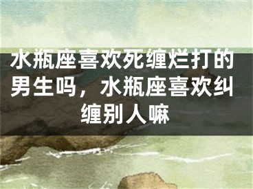 水瓶座喜欢死缠烂打的男生吗，水瓶座喜欢纠缠别人嘛