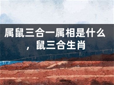 属鼠三合一属相是什么，鼠三合生肖