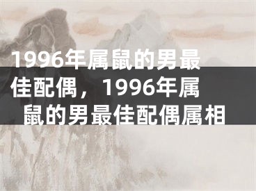 1996年属鼠的男最佳配偶，1996年属鼠的男最佳配偶属相