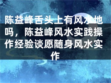 陈益峰舌头上有风水地吗,陈益峰风水实践操作经验谈愿随身风水实作