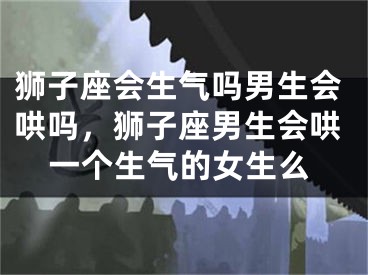 狮子座会生气吗男生会哄吗，狮子座男生会哄一个生气的女生么