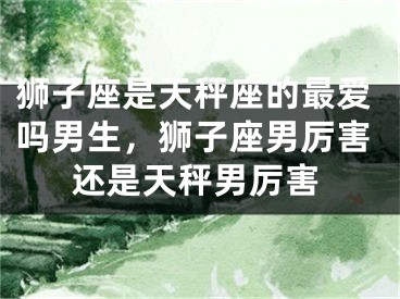 狮子座是天秤座的最爱吗男生，狮子座男厉害还是天秤男厉害