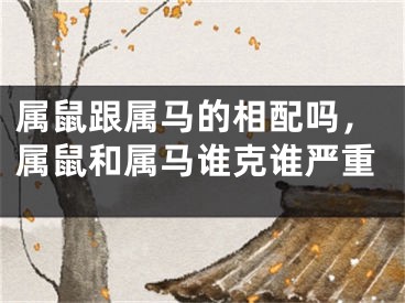 属鼠跟属马的相配吗，属鼠和属马谁克谁严重