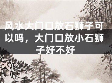 风水大门口放石狮子可以吗，大门口放小石狮子好不好