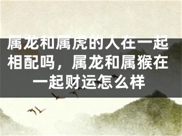 属龙和属虎的人在一起相配吗，属龙和属猴在一起财运怎么样
