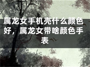 属龙女手机壳什么颜色好,属龙女带啥颜色手表