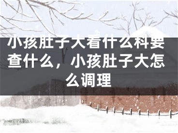 小孩肚子大看什么科要查什么，小孩肚子大怎么调理