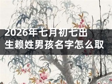 2026年七月初七出生赖姓男孩名字怎么取
