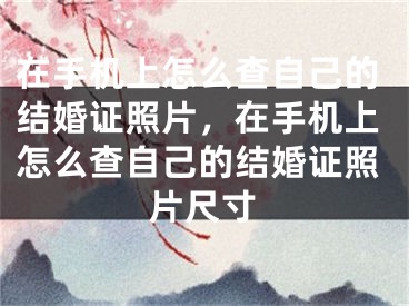 在手机上怎么查自己的结婚证照片，在手机上怎么查自己的结婚证照片尺寸