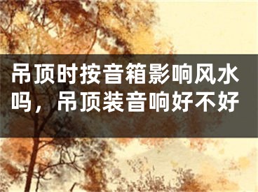 吊顶时按音箱影响风水吗，吊顶装音响好不好