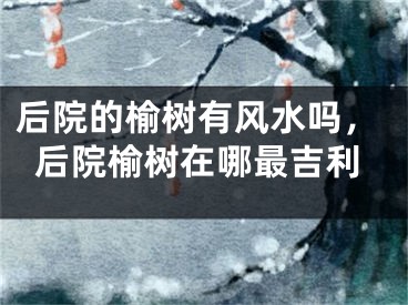 后院的榆树有风水吗，后院榆树在哪最吉利