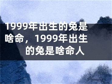 1999年出生的兔是啥命，1999年出生的兔是啥命人