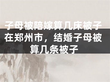 子母被陪嫁算几床被子在郑州市，结婚子母被算几条被子