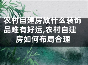 农村自建房放什么装饰品难有好运,农村自建房如何布局合理