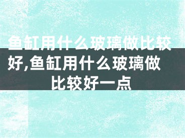 鱼缸用什么玻璃做比较好,鱼缸用什么玻璃做比较好一点