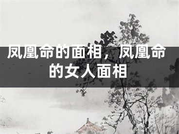 凤凰命的面相,凤凰命的女人面相