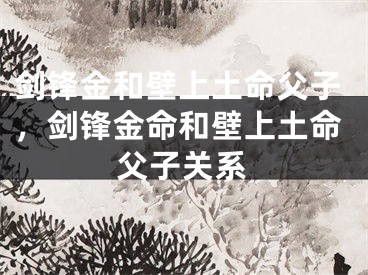 剑锋金和壁上土命父子,剑锋金命和壁上土命父子关系
