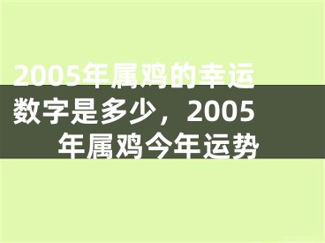 2005年属鸡的幸运数字是多少，2005年属鸡今年运势