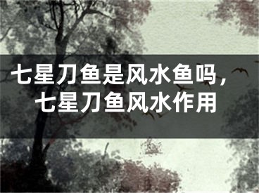 七星刀鱼是风水鱼吗，七星刀鱼风水作用