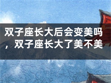 双子座长大后会变美吗，双子座长大了美不美