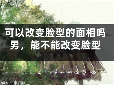 可以改变脸型的面相吗男，能不能改变脸型
