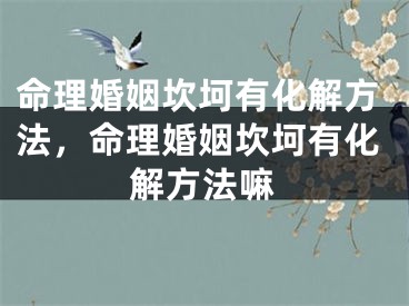 命理婚姻坎坷有化解方法，命理婚姻坎坷有化解方法嘛