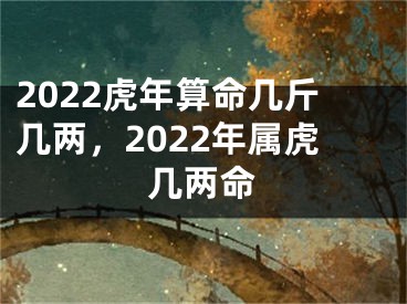 2022虎年算命几斤几两，2022年属虎几两命