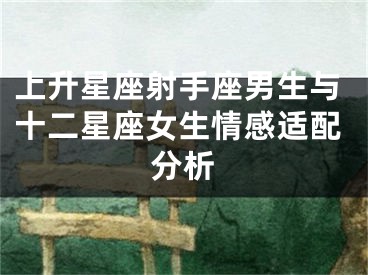 上升星座射手座男生与十二星座女生情感适配分析
