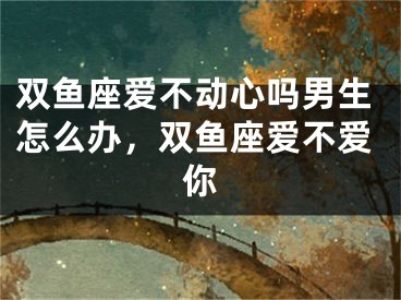 双鱼座爱不动心吗男生怎么办，双鱼座爱不爱你