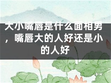 大小嘴唇是什么面相男，嘴唇大的人好还是小的人好