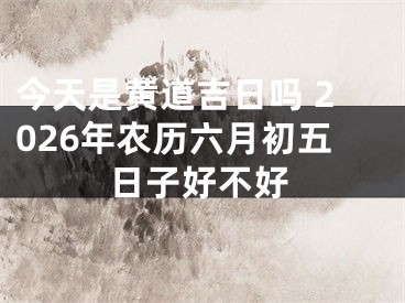 今天是黄道吉日吗 2026年农历六月初五日子好不好