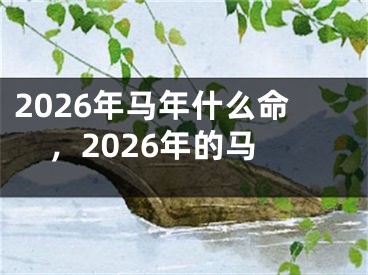 2026年马年什么命，2026年的马