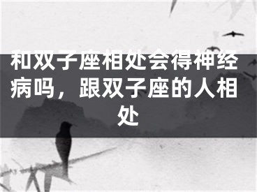 和双子座相处会得神经病吗,跟双子座的人相处