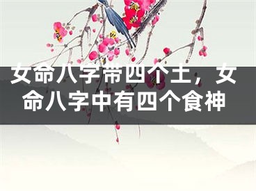 女命八字带四个土，女命八字中有四个食神
