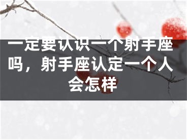 一定要认识一个射手座吗，射手座认定一个人会怎样