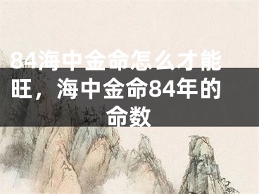 84海中金命怎么才能旺，海中金命84年的命数