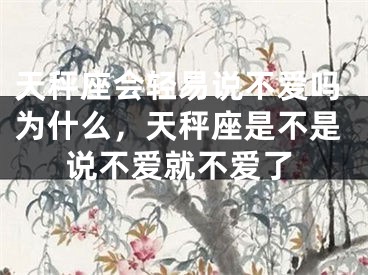 天秤座会轻易说不爱吗为什么,天秤座是不是说不爱就不爱了