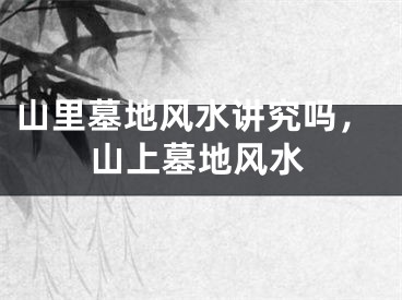 山里墓地风水讲究吗,山上墓地风水