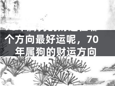 70年属狗的财运在哪个方向最好运呢，70年属狗的财运方向
