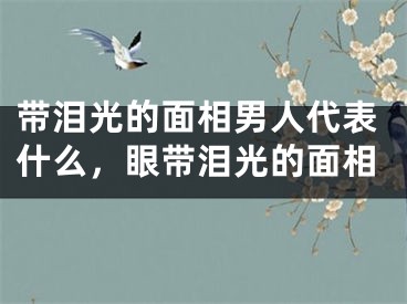 带泪光的面相男人代表什么，眼带泪光的面相