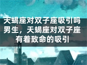 天蝎座对双子座吸引吗男生,天蝎座对双子座有着致命的吸引