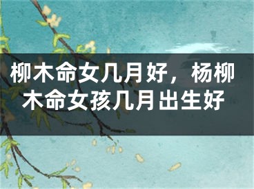 柳木命女几月好，杨柳木命女孩几月出生好