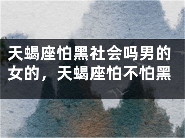 天蝎座怕黑社会吗男的女的，天蝎座怕不怕黑